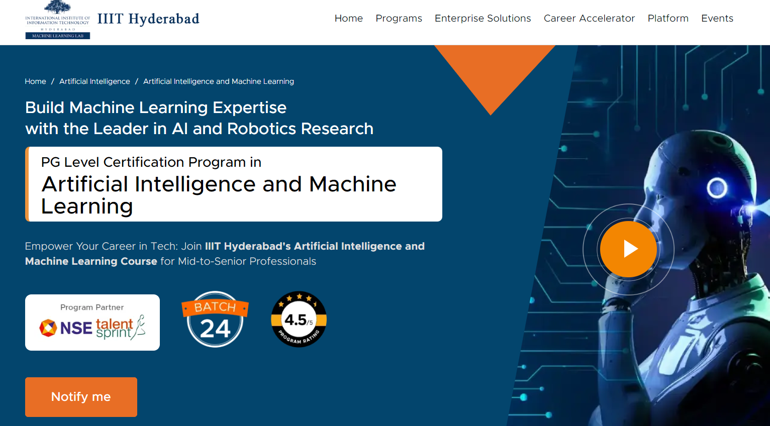 PG Level AI and ML
